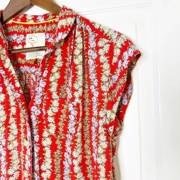 ANTHROPOLOGIE 49 of 52 Conversations XS Colloquial Button Down Daisy - Picture 3 of 9